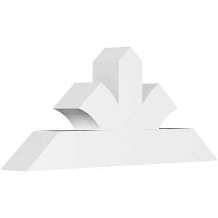 Ekena Millwork Richland Architectural Grade PVC Gable Bracket, 48"W x 20"H x 6"D x 6"F, 10/12 Pitch GBP048X20X0606RIC00